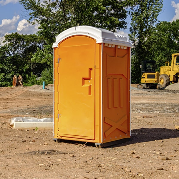 how often are the porta potties cleaned and serviced during a rental period in Tracy